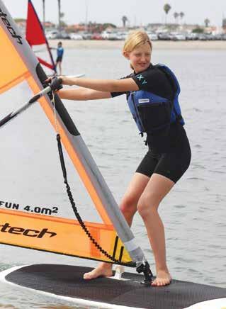 Windsurfing With steady winds and calm water, Mission Bay is the ideal place to learn to windsurf.
