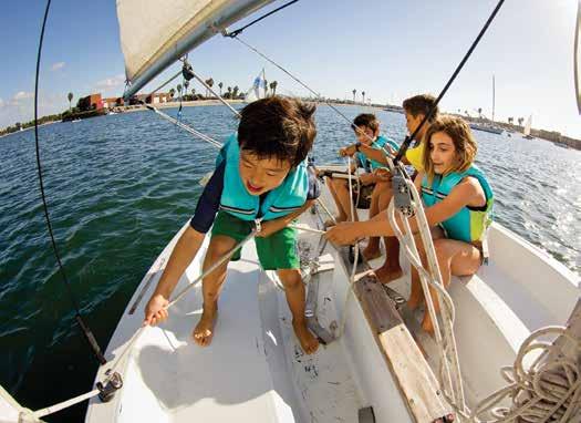 Campers can start on their path to becoming a lifelong sailor or just experience the thrill of sailing their own boat. Our sailing staff is comprised of experienced US Sailing qualified instructors.