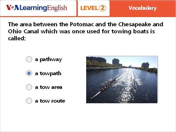 Question 2 a pathway a towpath a tow area a tow route
