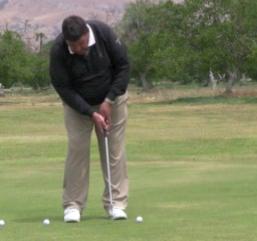 When the head moves forward in the putting stroke the shoulders move right along with it.