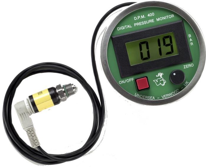 DPM 300 Mk 4 DIGITAL PRESSURE GAUGE This is our New 68mm very accurate digital gauge with an accuracy better than 0.5%. The battery life is around 1400 hours. Supplied with a rubber cover.