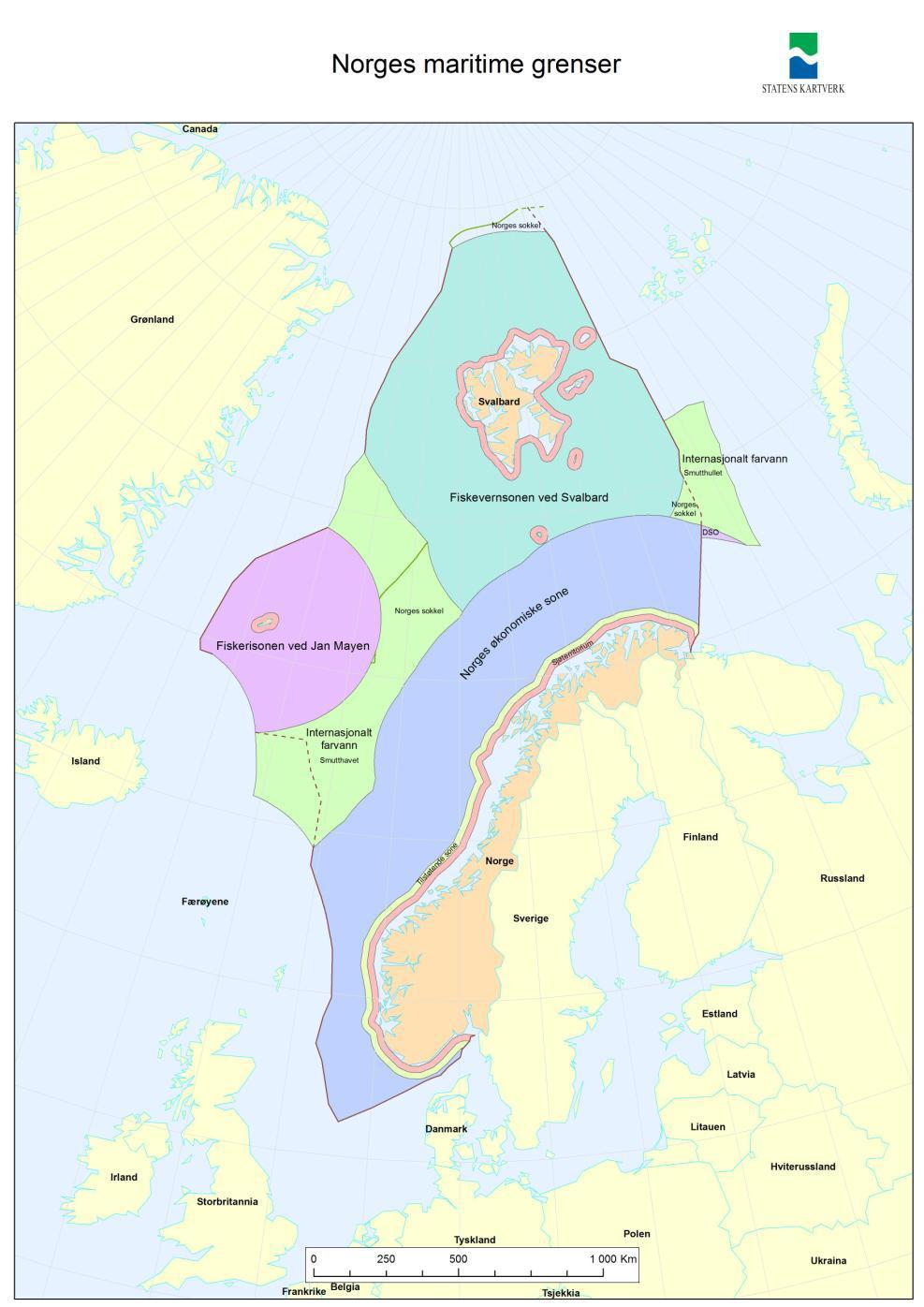 Norwegian and international waters NORWAY: Population: Mainland: Spitsbergen: Jan Mayen: Mainland coastline: 5,2 million 323.787 sq.km 61.022 sq.