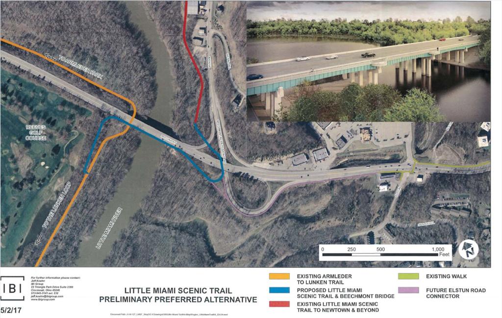Great Parks Little Miami Trail Beechmont Construct 12 wide multi use trail from the existing trail termini north of