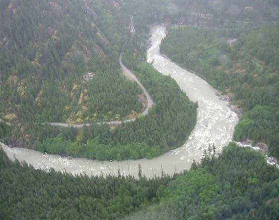 - 3 - Elaho River The Elaho River is a medium-volume, glacier-fed river in the Coast Mountains of British Columbia approximately 60 km northwest of Squamish, British Columbia.