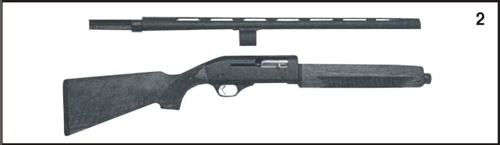 ASSEMBLY In the picture, the shotgun is divided