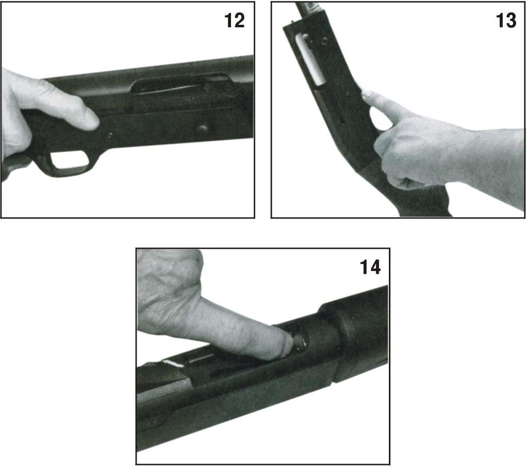 UNLOADING YOUR S HOTGUN Be certain the safety is in the on or safe position (see the section regarding operation of the safety on page 3).