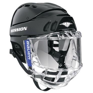 The SECOND type is the traditional hockey helmet with an added CSA approved
