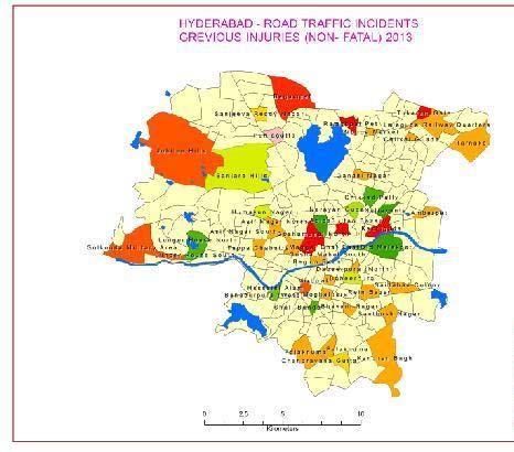 (A) (B) (C) (D) (E) (F) Figure7. Road traffic incident hotspot locations. Source: Hyderabad Traffic Police, 2013.