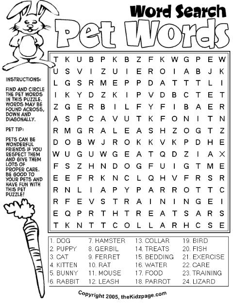 word searches, and