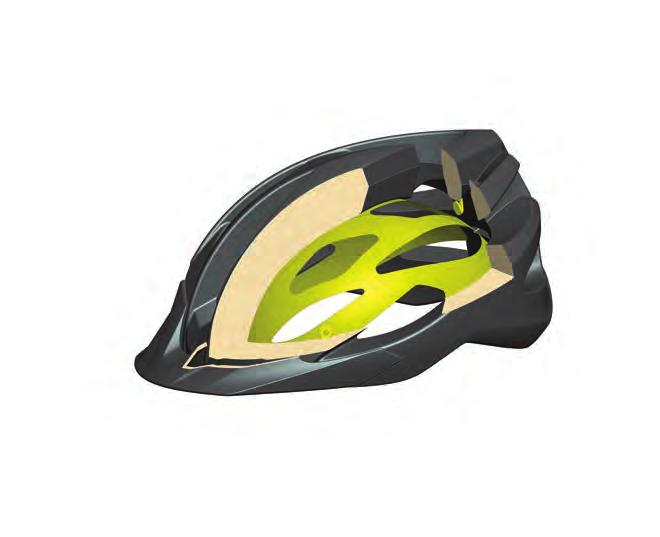 The MIPS Low Friction Layer is attached to the helmet by specially developed flexible anchors.