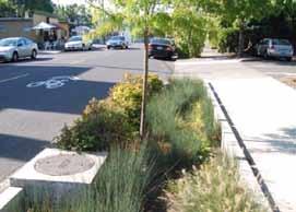 Design Innovations for the Roadside Zone Detached sidewalks that provide a planting strip between the sidewalk and roadway provides additional separation from moving