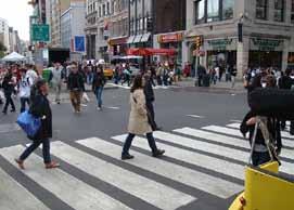 Design Innovations for the Intersections Zone A pedestrian scramble phase is a pedestrian crossing system that stops all vehicular traffic and allows pedestrians to cross an intersection in every