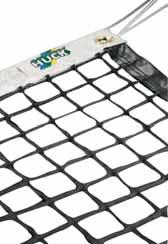 Knotless tennis net in approx. 3 mm high tenacity polypropylene. Knotless tennis net in 3 mm polypropylene, all sides taped.
