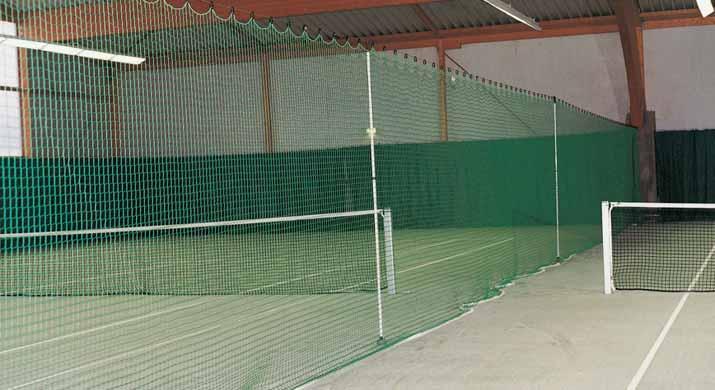 Tennis 5.7 No. 220-01 Standard Dividing Nets for indoor and outdoor tennis courts Additional features included in the price: a) Steel wire cable, approx.