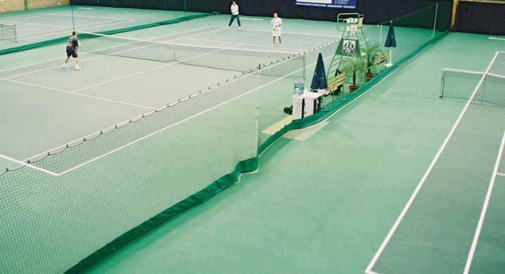 Tennis 5.8 Standard Dividing Nets with flame retardant finish Additional equipment included in the price: a) Steel wire cable, approx 4 mm thick and 38 m long, with a turnbuckle at end.