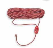 50 cm width, plastic coated woven nylon for a team of 2. Band length 6 m, with loops on both ends, red/white.