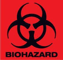 Biohazardous Symbol All laboratory entryways working with RG2 materials or higher must be labeled with the universal biohazard symbol.