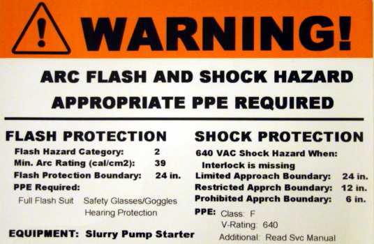8.0 Labeling Requirements Arc flash labeling requirements are identified in NFPA70. NEC-2005 Article 110.