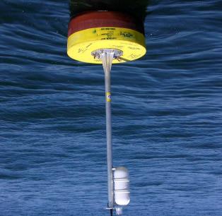 The buoy was designed to have minimal structural components to prevent vessels from tying off to the buoy and to protect instruments from