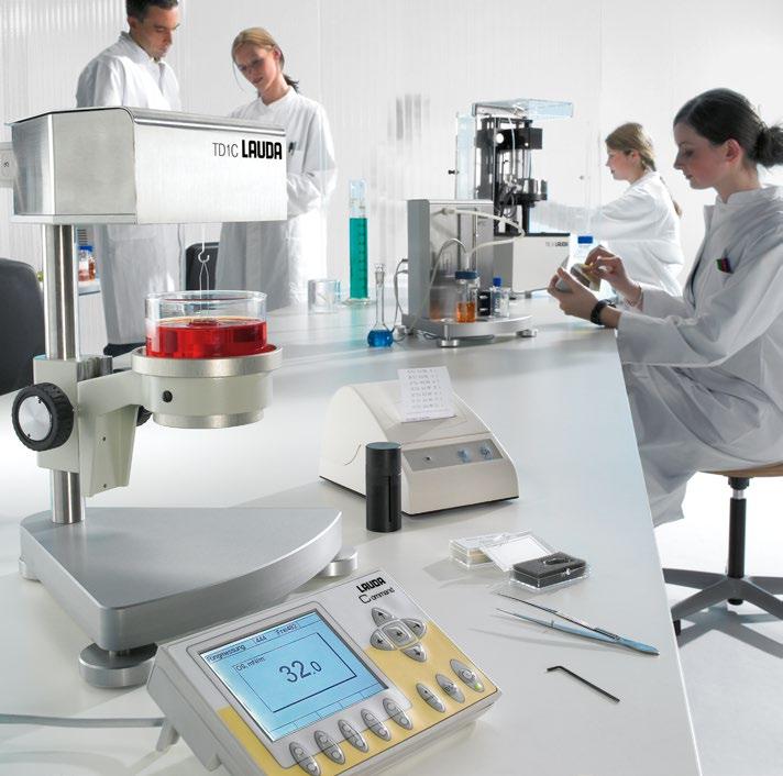 Precise measuring instruments for research and industry Precision, flexibility, and reliability LAUDA Scientific offers proven solutions for measuring surface tension, interfacial tension, and