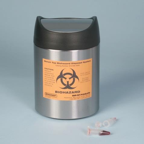 container (use a Biohazard can if you are