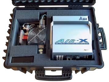 Where to install the AIR-X AND COMPACT AIR-X equipment? AIR-X COMPACT AIR-X is able to sample and evaluate oil from atmospheric or pressurized lines in an operating hydraulic system.