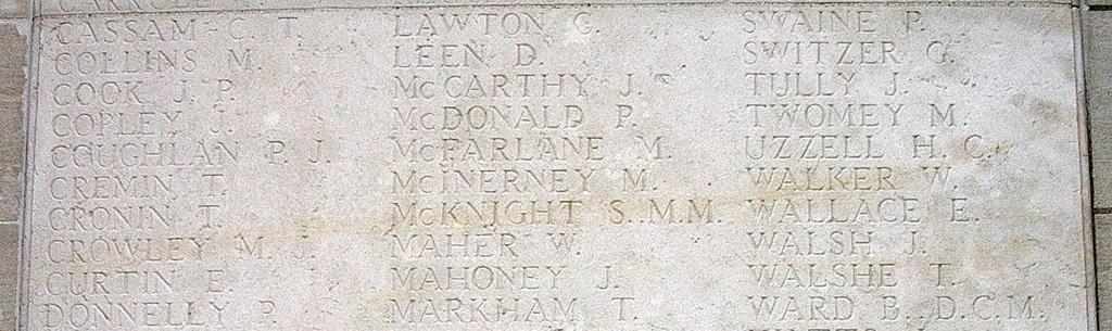 Private Stephen Private McKnight Stephen MM McKnight MM Stephen McKnight: Born and lived in Kilrush, killed in action 22 nd March 1918 at St Emilie, Royal Munster Fusiliers 1 st Bn 3622, G/M in