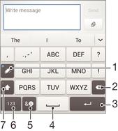 Upang gamitin ang on-screen keyboard sa landscape na orientation Kapag ipinapakita ang on-screen keyboard, itagilid ang device.