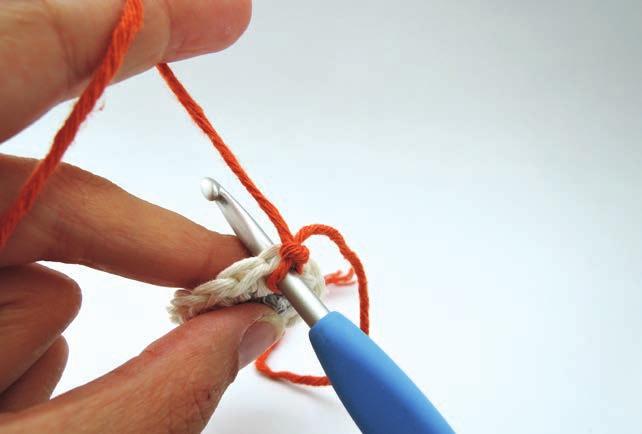 fo) : break free from the yarn then thread it on your tapestry needle (pic.