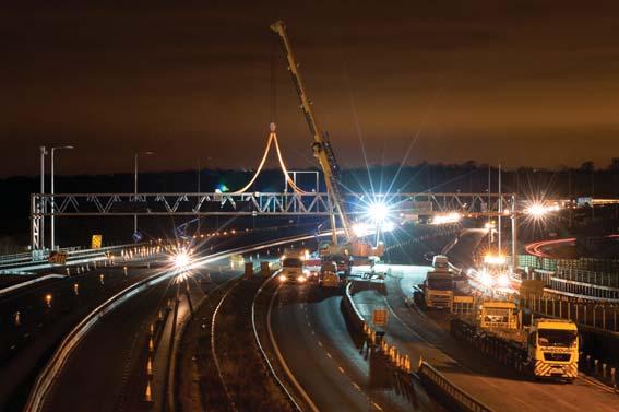 Construction at night We are committed to minimising disruption during the construction of this smart motorway and wherever possible we will undertake the noisier operations during daylight hours.