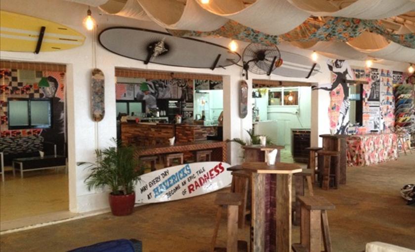 MAVERICKS Mavericks is a bar, restaurant and board shack located right on Pui O Beach.