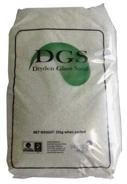 Dryden Aqua Glass Sand DGS: DRYDEN AQUA GLASS SAND A/11 DGS stands for Dryden Aqua glass sand and is most likely the best glass sand on the market.