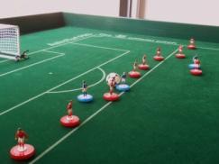 If there are two or more playing figures deemed offside simultaneously the free-flick shall be taken from the playing figure's position nearer to the goal-line (deeper offside). 2.