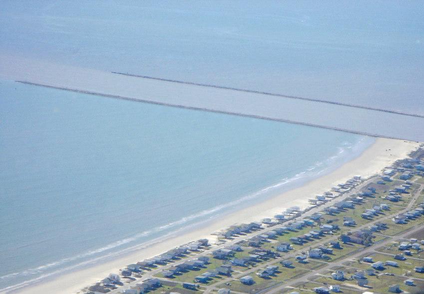 Severe Beach Erosion at Surfside, Texas Caused by Engineering Modifications to the Coast