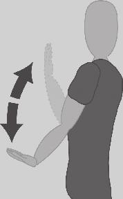STOP SIGNAL: Hand out, palm facing