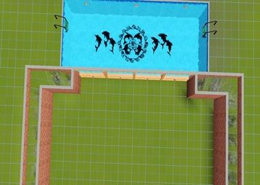 If you like it and/or want it, add the decoration for the bottom of the pool If the game tells