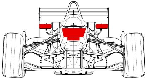 No other advertising is allowed on the outside of the rear wing endplates.