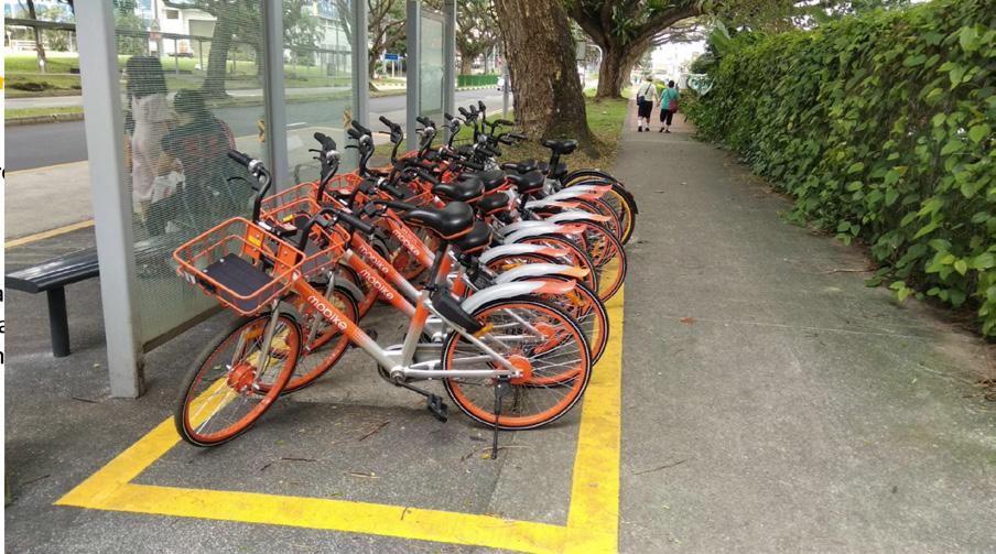 provided within one year based on Mobike big data analysis Singapore - Provided hundreds of bikeshare parking areas within a few