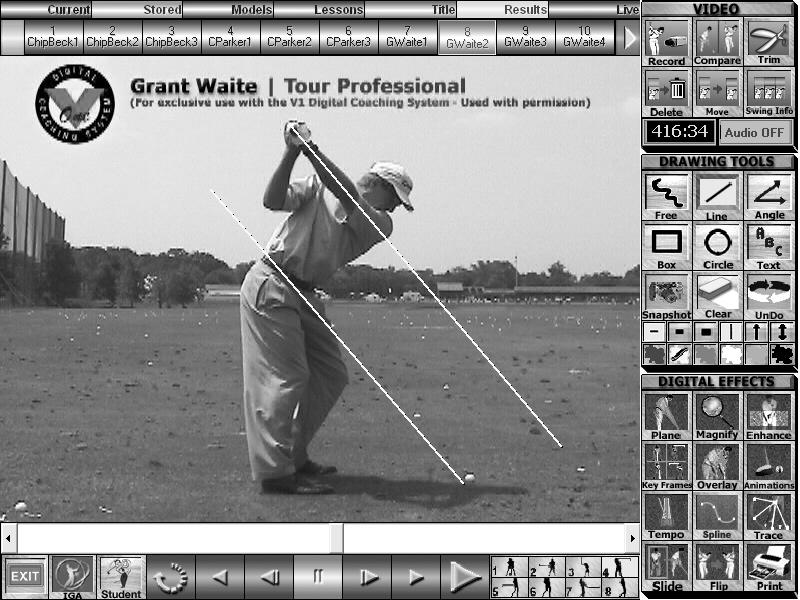 This ensures that the club face is square to the swing plane and in a position to be easily returned to a square position at impact.