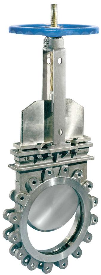 VELAN STANDARD KNIFE GATE VALVE DESIGN FEATURES For options see page 12. Integral locking device ADVANTAGES OVER FABRICATED VALVES Cast stainless steel body and investment cast yoke.