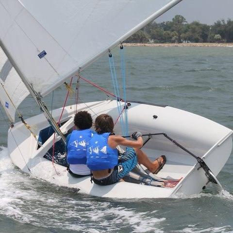 Open to ages 7 14 Monday thru Friday, 1:00PM - 5:00 PM Session 4.3: July 27 - Aug 7 (2 weeks) Cost: $300 / $250 / $200 420 Level 3 Learn to use the spinnaker, trapeze, and basic racing.