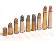 Cartridges designation typically includes the approximate diameter of the bullet and the manufacturer's name.