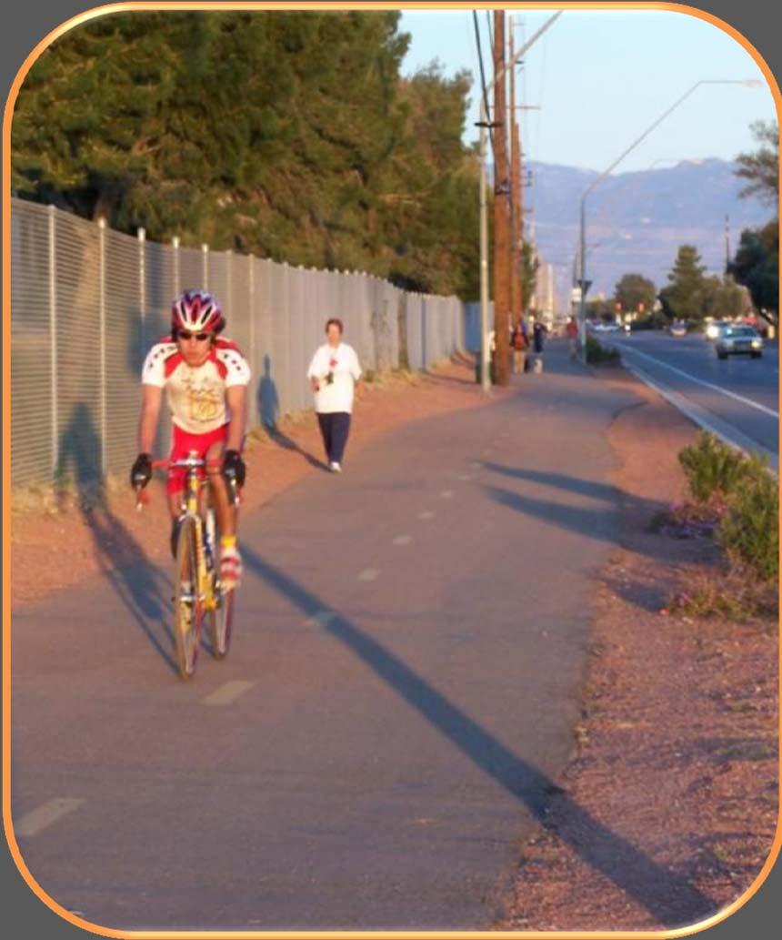 SIDEPATHS New term in guide Sidepath = shared-use path that runs along a roadway Supplements, does not substitute