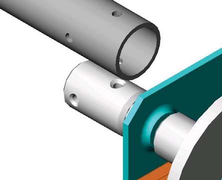 roller shaft. Slide Z bracket onto the bar Cutting and fitting the power roller.