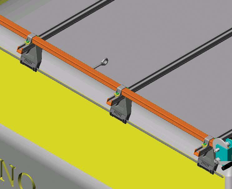 Position the rope guide peg between the front and middle crossbars.