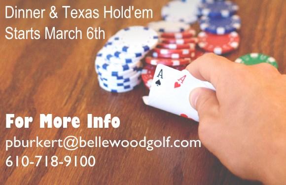 items. In March we will be introducing a brand new Bellewood Poker League.