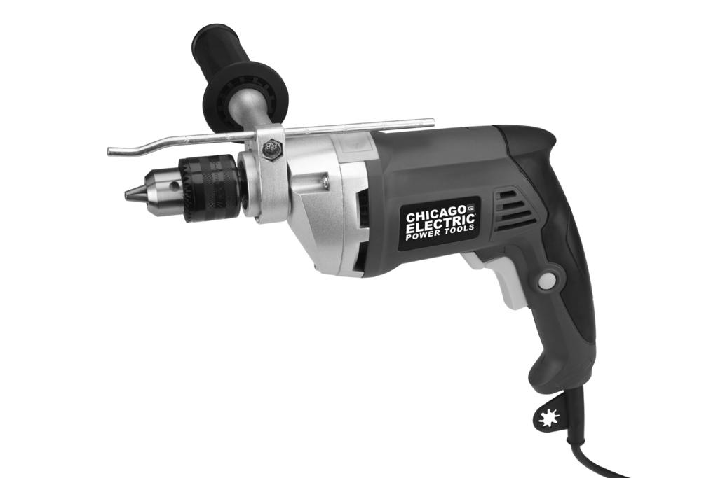 Keep this manual and the receipt in a safe and dry place for future reference. ITEM 60495 1/2" VARIABLE SPEED REVERSIBLE HAMMER DRILL REV 14f Visit our website at: http://www.harborfreight.