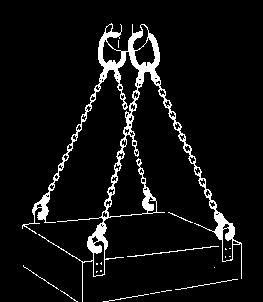 107. When using chain slings in this configuration they should be treated as? A. Two legged sling B. Four legged sling C. Does not matter 108.