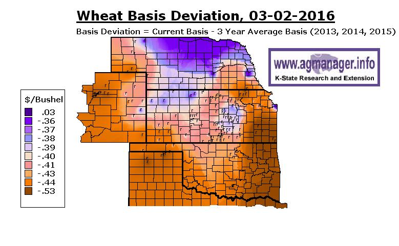 Bottom line on wheat basis: weak for the