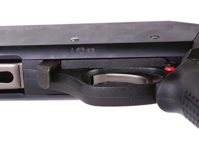The shotgun has a serrated trigger that is both light and crisp and the action is extremely smooth when the shotgun is cycled, the cocking grip is fitted with a Picatinny rail that allows the shooter